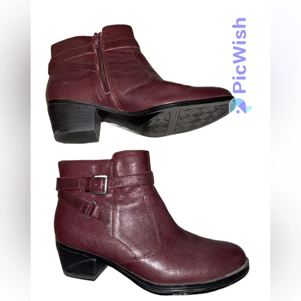 Naturalizer Burgandy Zakira Shoe Boots Size 8
